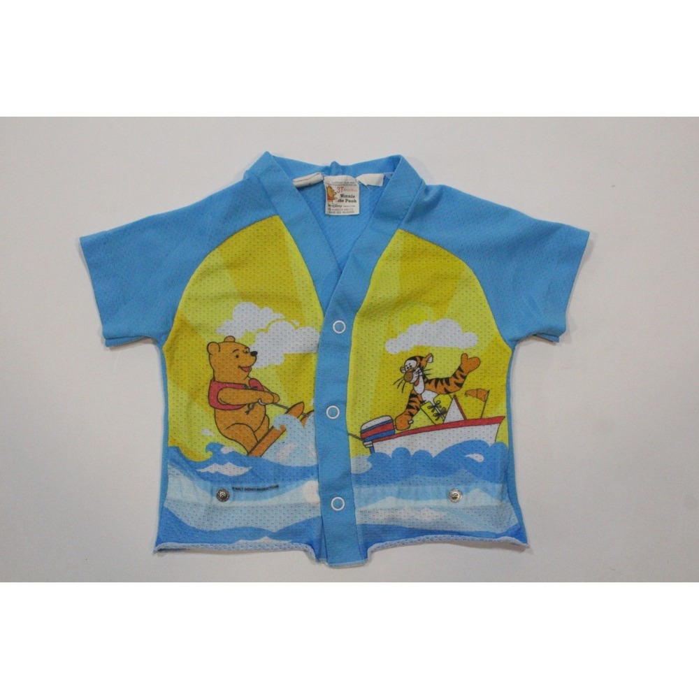 Vintage 80's Winnie the Pooh Pajama Top Boys Girls 3T